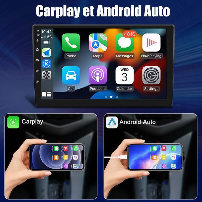 Autorradio AWESAFE Android 13 de 2 GB + 32 GB para BMW Serie 1 E81 E82 E87 E88 (2004-2011) con pantalla táctil de 9