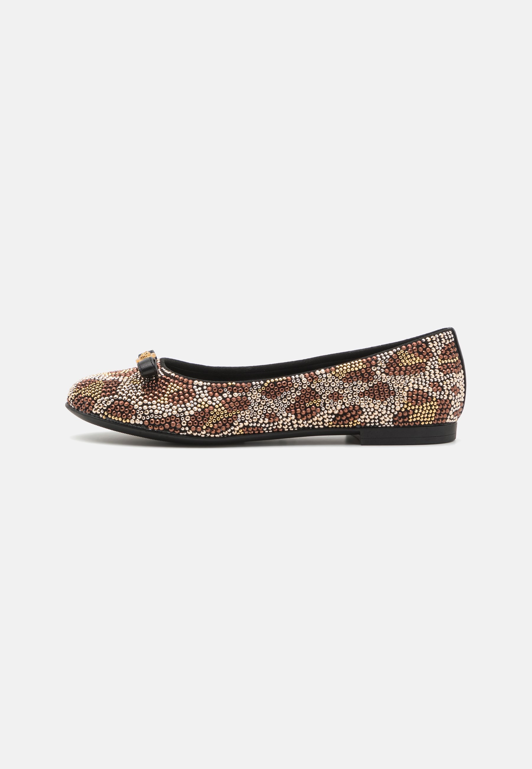 Versace FASHION SHOW CAPSULE FLATS - Ballerina's - marrone maculato/nero/oro