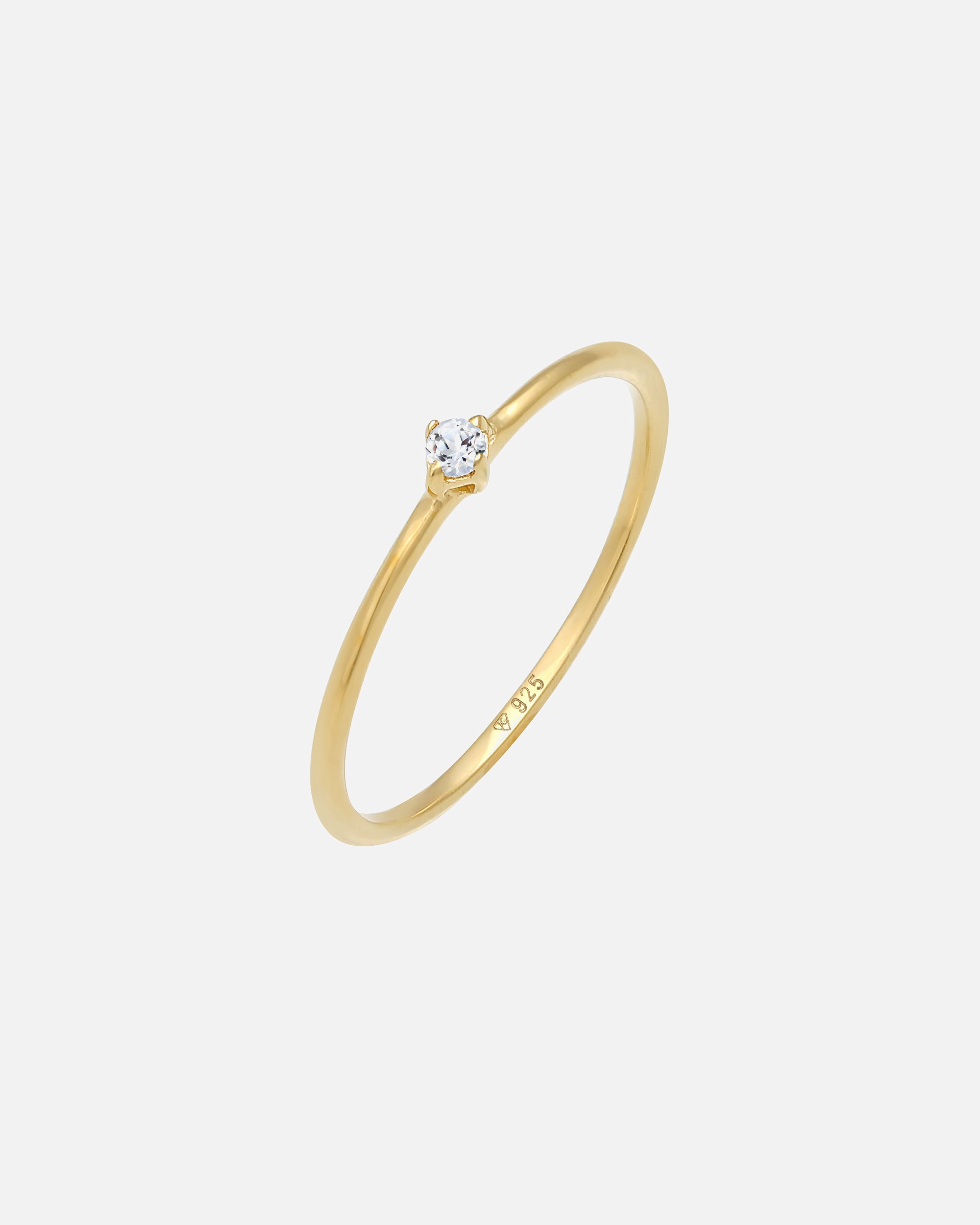 Elli PREMIUM Elli PREMIUM Bague Femmes Pile Solitaire Elégante Filigrane avec Topaze Pierre Précieuse en argent sterling 925 Plaqué Or