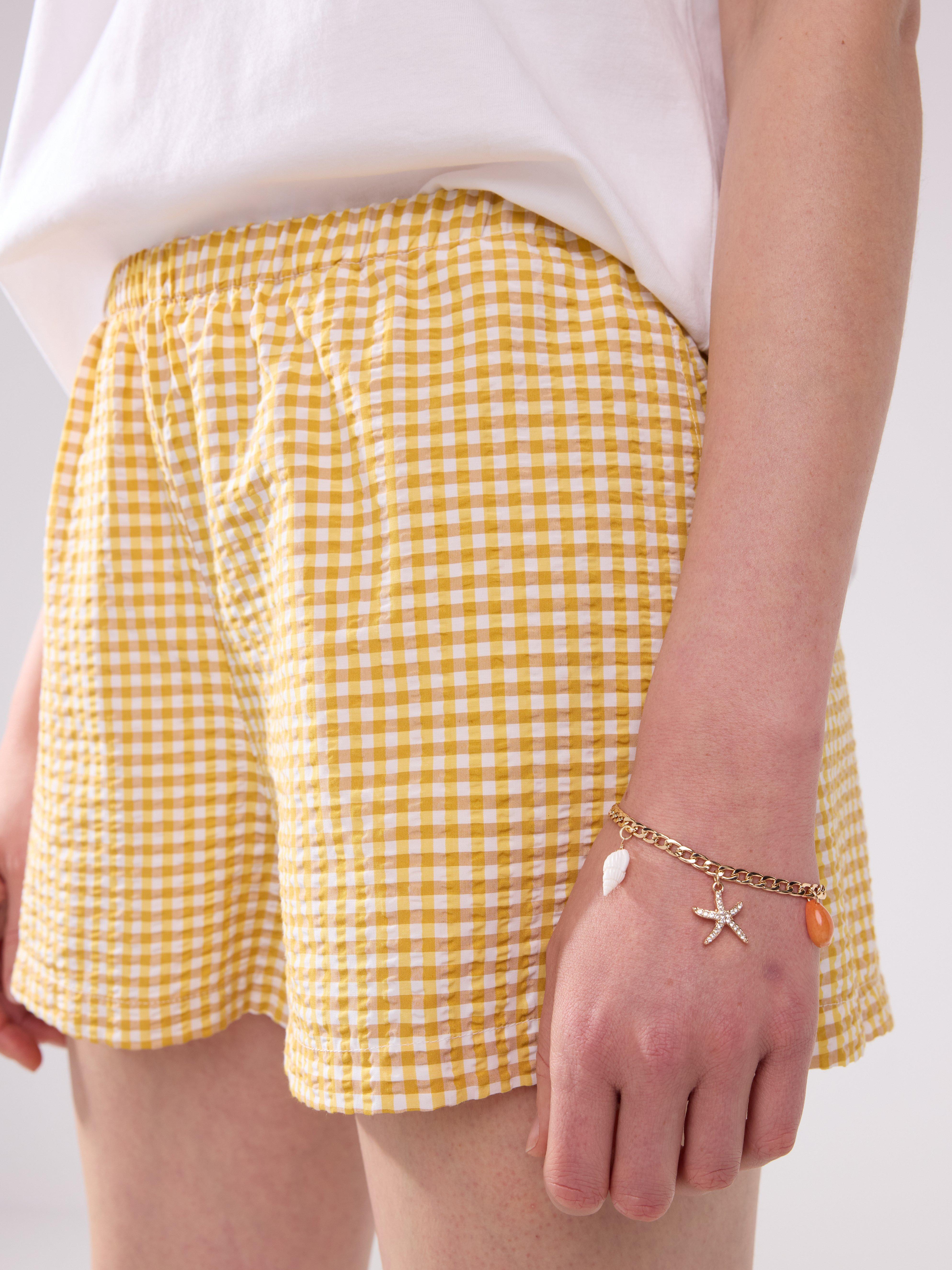 Shorts i bäckebölja Yellow