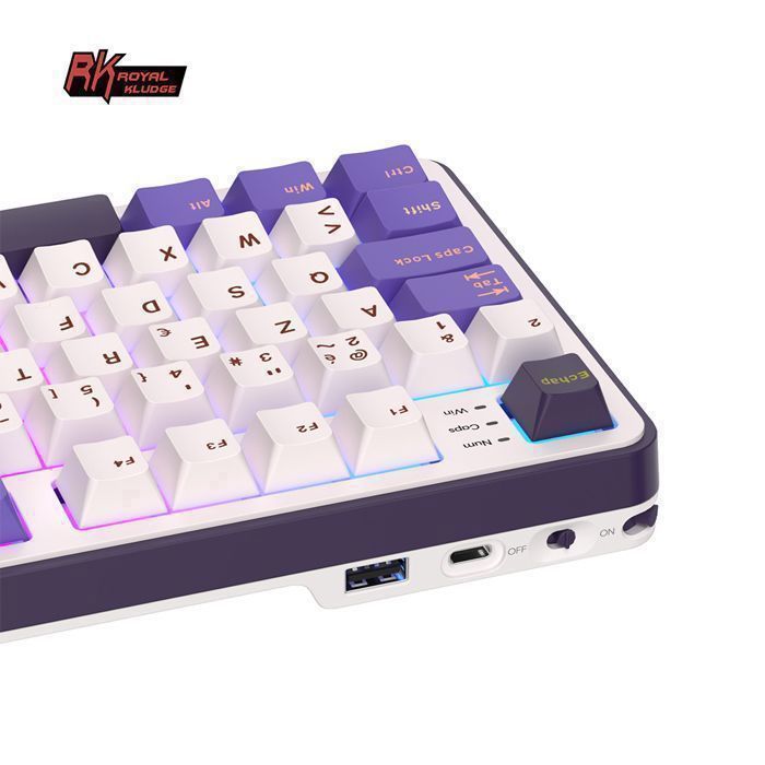 RK ROYAL KLUDGE S98 Clavier mécanique avec écran intelligent et boutons,96% sans fil,BT/2,4 GHz/USB-C,disposition AZERTY française