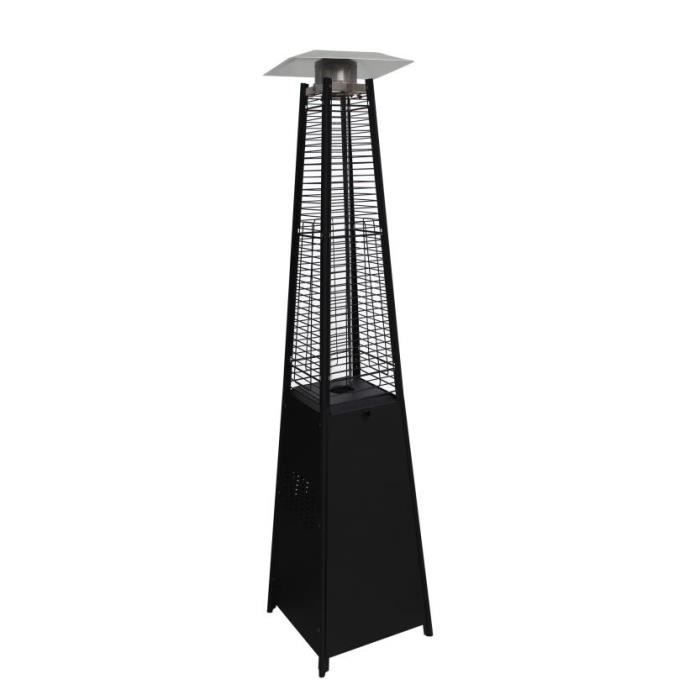 FAVEX Gas Terraskachel - 13 kW - Parasol - Zwart gelakt staal
