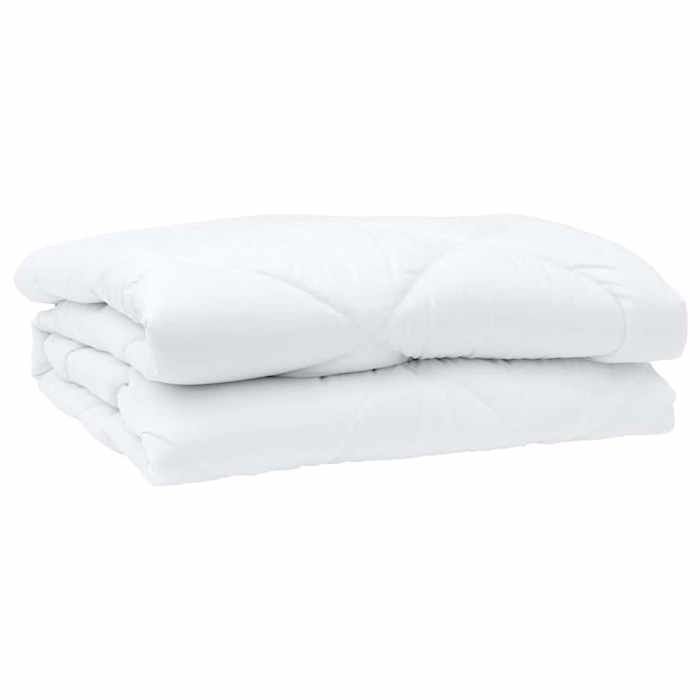 vidaXL Edredón individual de verano con almohada, 3 piezas, microfibra blanca, juego de edredón ligero, manta rectangular 3377290