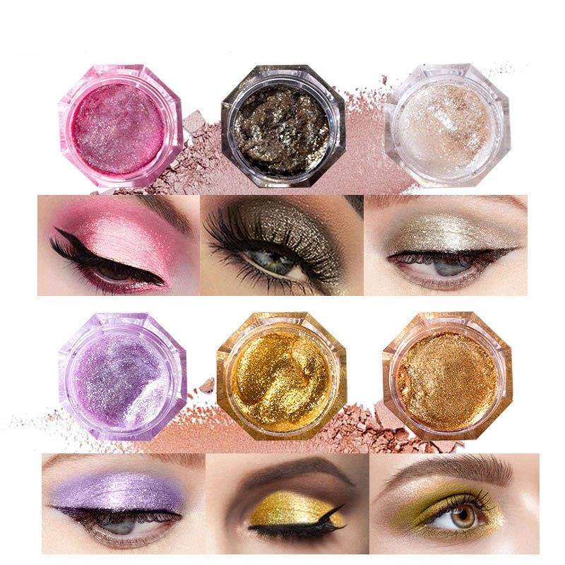 Ombre à paupières liquide pailletée effet fumé 6 couleurs, waterproof, effet diamant, maquillage pour femme, eyeliner