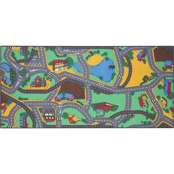 Tapis circuit - AWE - Playtime - 95x133 cm - Multicolore - Pour enfants de 3 à 10 ans