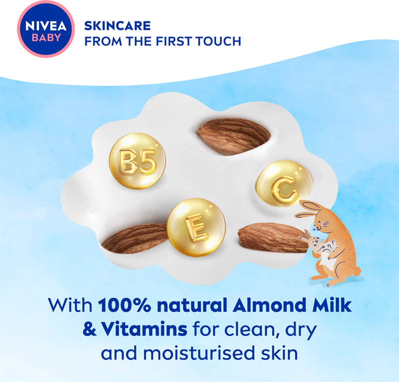 Lenços umedecidos suaves para bebês NIVEA BABY Soft & Cream