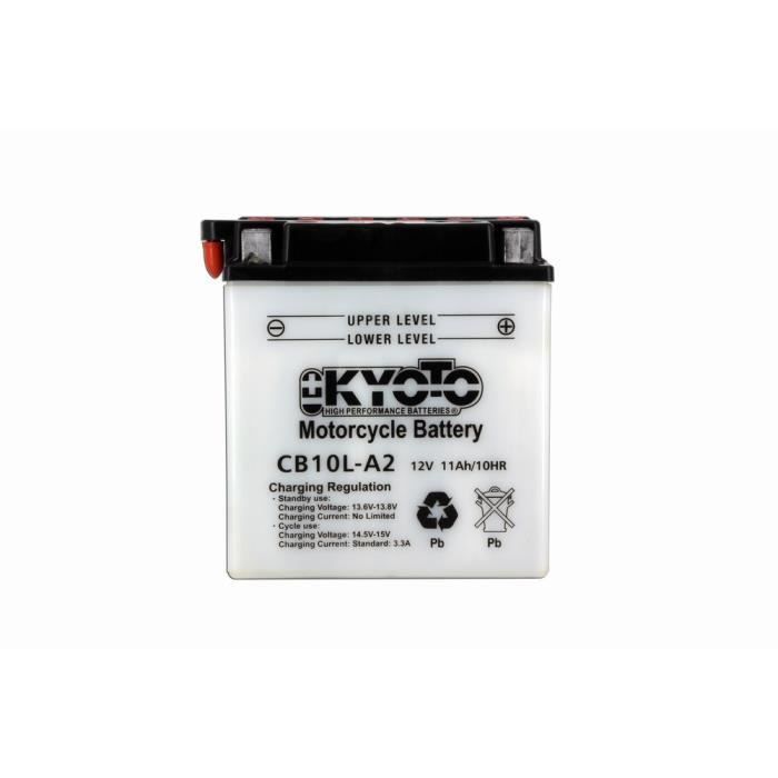 KYOTO - Batería para motocicleta - Yb10l-a2 - L136mm 91mm H 146mm