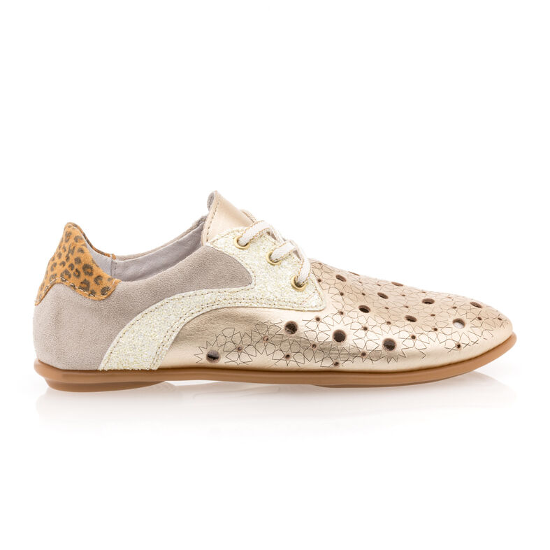 Żółte buty sznurowane damskie / buty typu derby