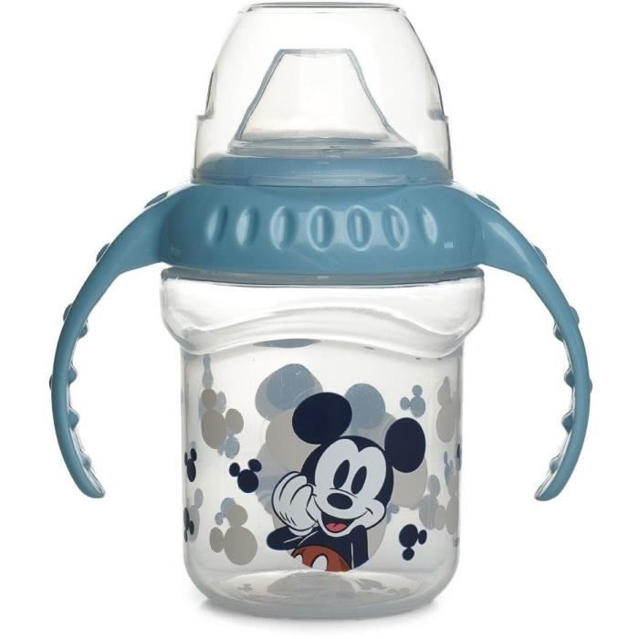 Kit per la prima fase di pappa THERMOBABY MICKEY: 1 biberon + 1 ciotola con cucchiaio + 1 tazza con manico + set di 2 posate