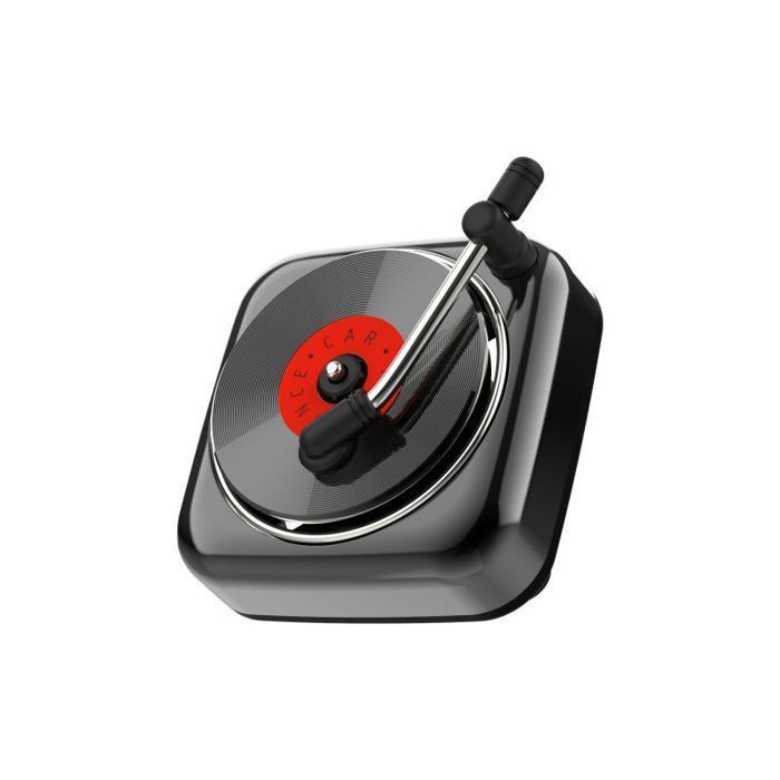 Difusor ambientador decorativo retro para coche con forma de CD, accesorio para la rejilla de ventilación, ambientador para coche, decoración interior, color negro.