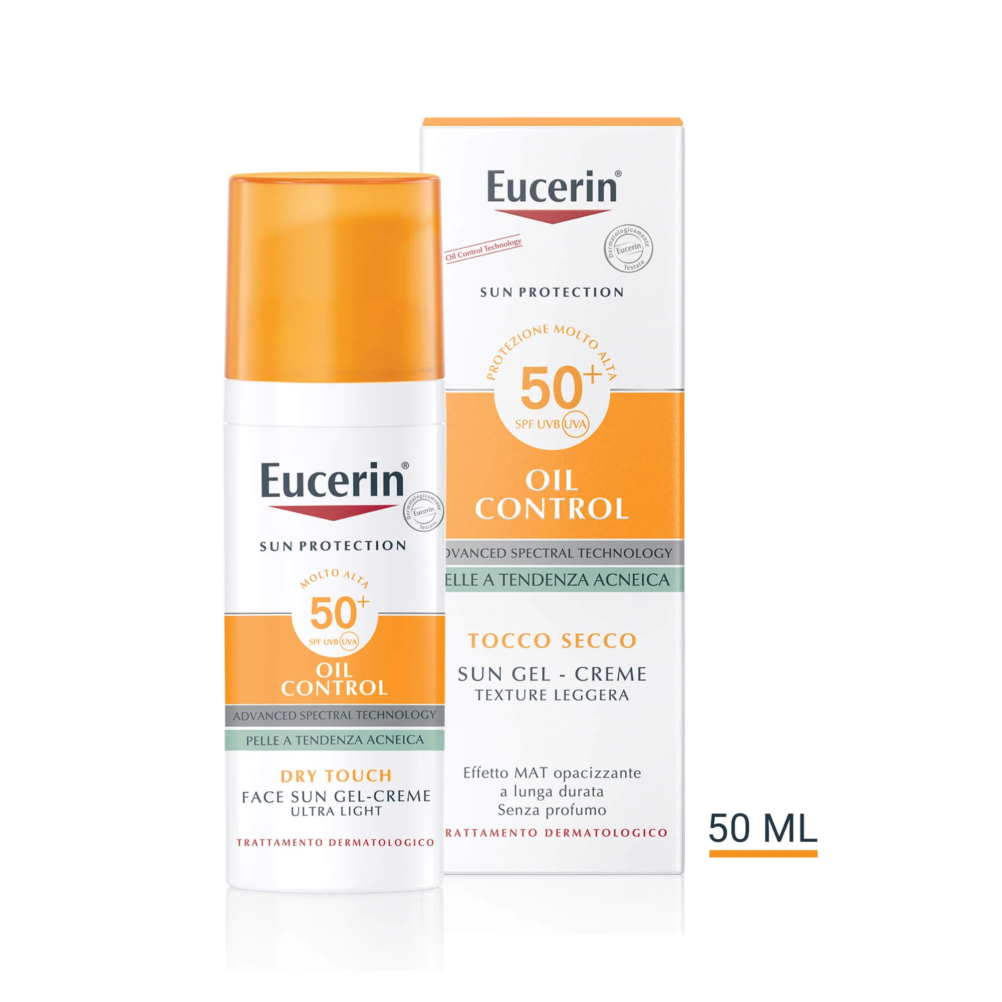 Sun Protection Oil Control Sun Face Gel-Creme Dry Touch SPF50+ - Solare viso alta prot.