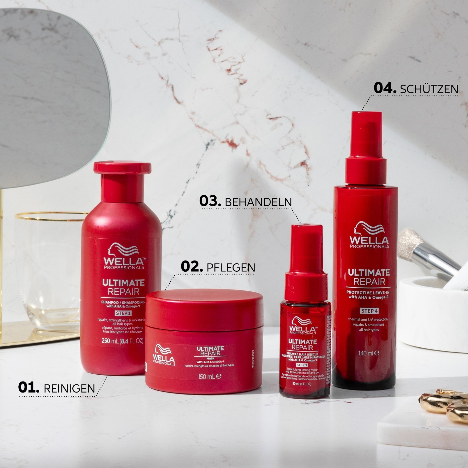 Wella Professionals Haarshampoo Ultimate Repair šampūnas plaukams, 50 ml