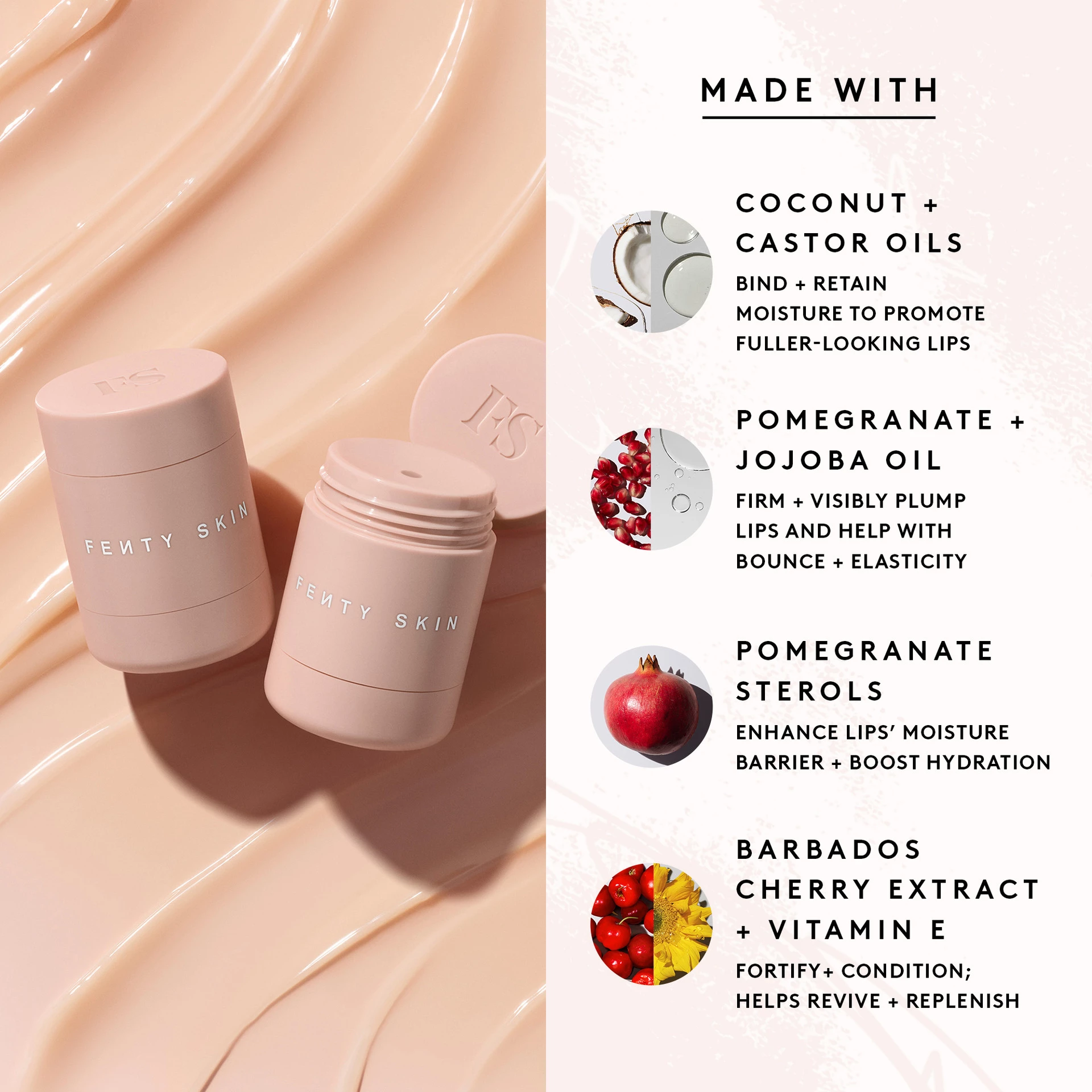 Mască de buze cu ulei de cireșe și budincă de pluș - Ediție limitată - Fenty Skin