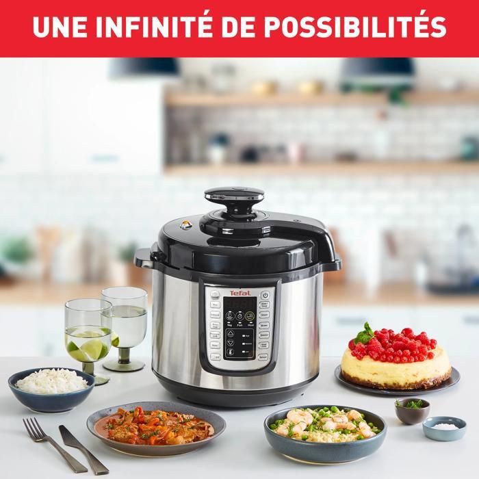 Tefal Fast&Delicious Multicuiseur, Cuisson sous pression, Rapide, 25 Programmes,CY505EF0