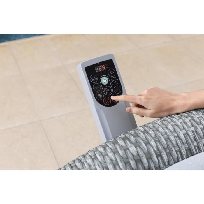 BESTWAY opblaasbare spa - Lay-Z-Spa Bali - 140 luchtjets - 196 x 71 cm - 4 tot 6 zitplaatsen - Rond (afdekking, filter, diffuser)