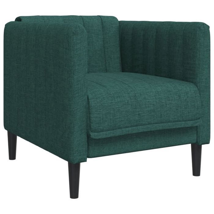 vidaXL Ensemble de canapés 3 pcs vert foncé tissu, canapé, siège de canapé, canapé relax, canapé confort, fauteuil de 3209233