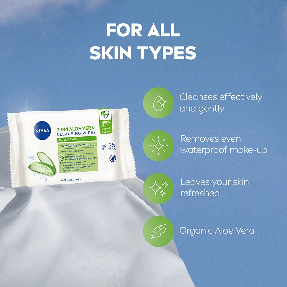 Naturally Good vlažne maramice za čišćenje 25 kom - NIVEA