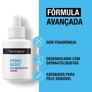 Neutrogena Hydro Boost Hyaluronic Acid -kasvoseerumi, tehokas kosteus, niasiiniamidi, 30 ml