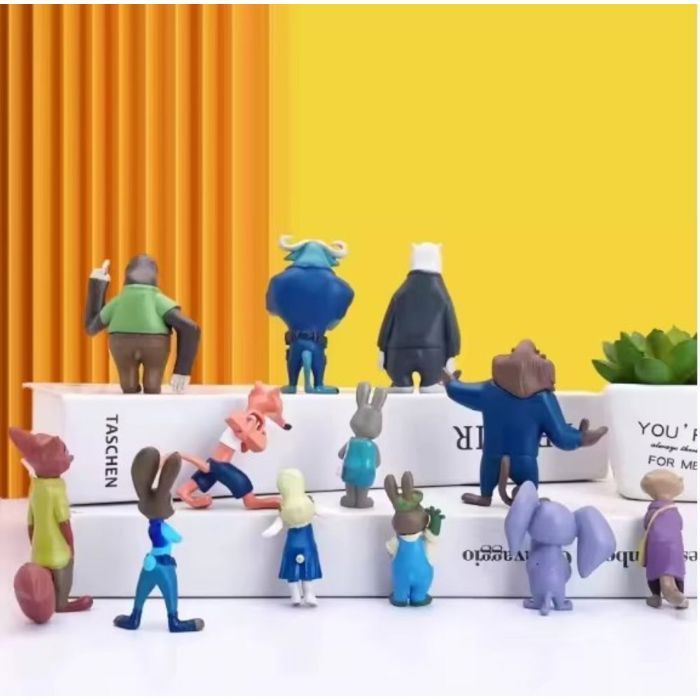 Set de 12 figuras de Zootopia – Personajes de la película – Mini figuras de animales – Colección y juego