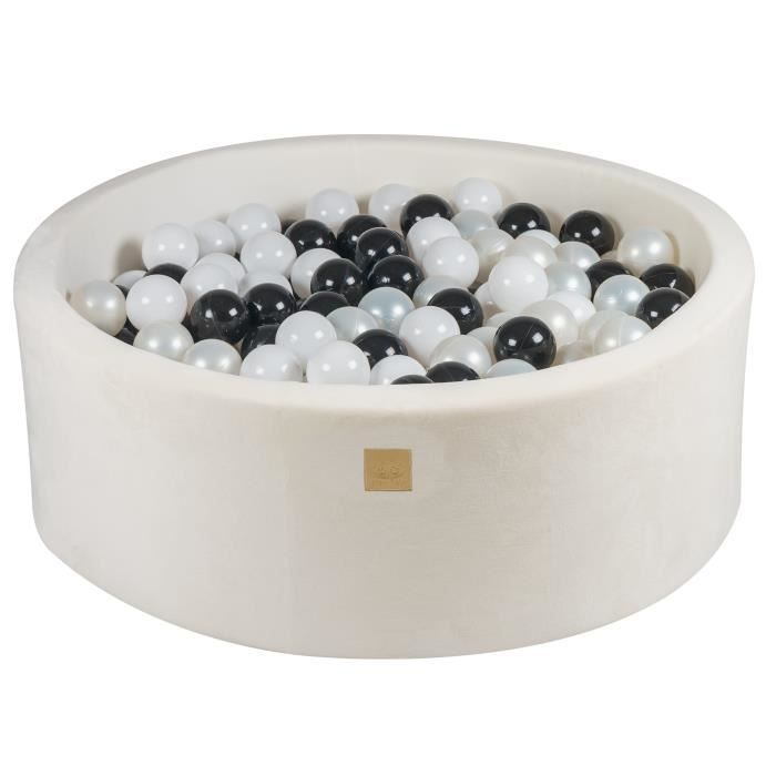 Foam Ball Pit - MeowBaby® - 90x30cm - 200 Balls - Supersoft Velvet - Hypoallergenic