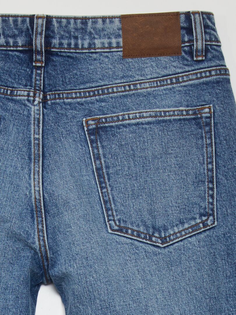 Pantalones vaqueros de pierna recta con 5 bolsillos - AZUL