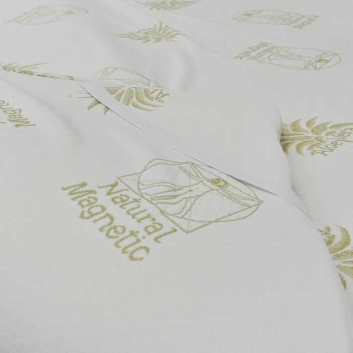 Cubrecolchón de 160x200 cm - Espuma viscoelástica con masaje de 9 zonas - Equilibrado - 8 cm de grosor - Funda extraíble