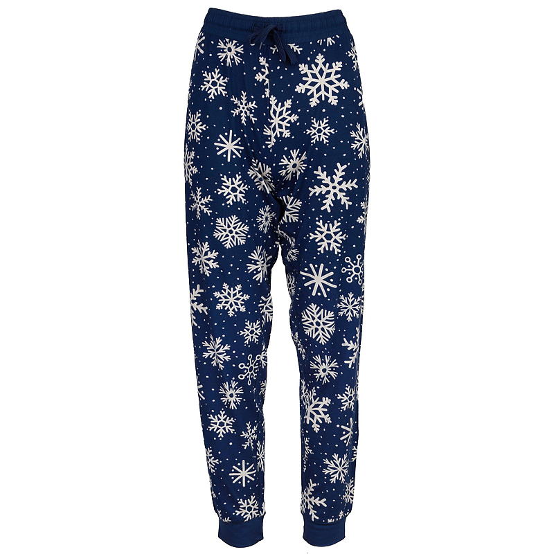 Pantaloni comodi taglie S-XL, fantasia invernale