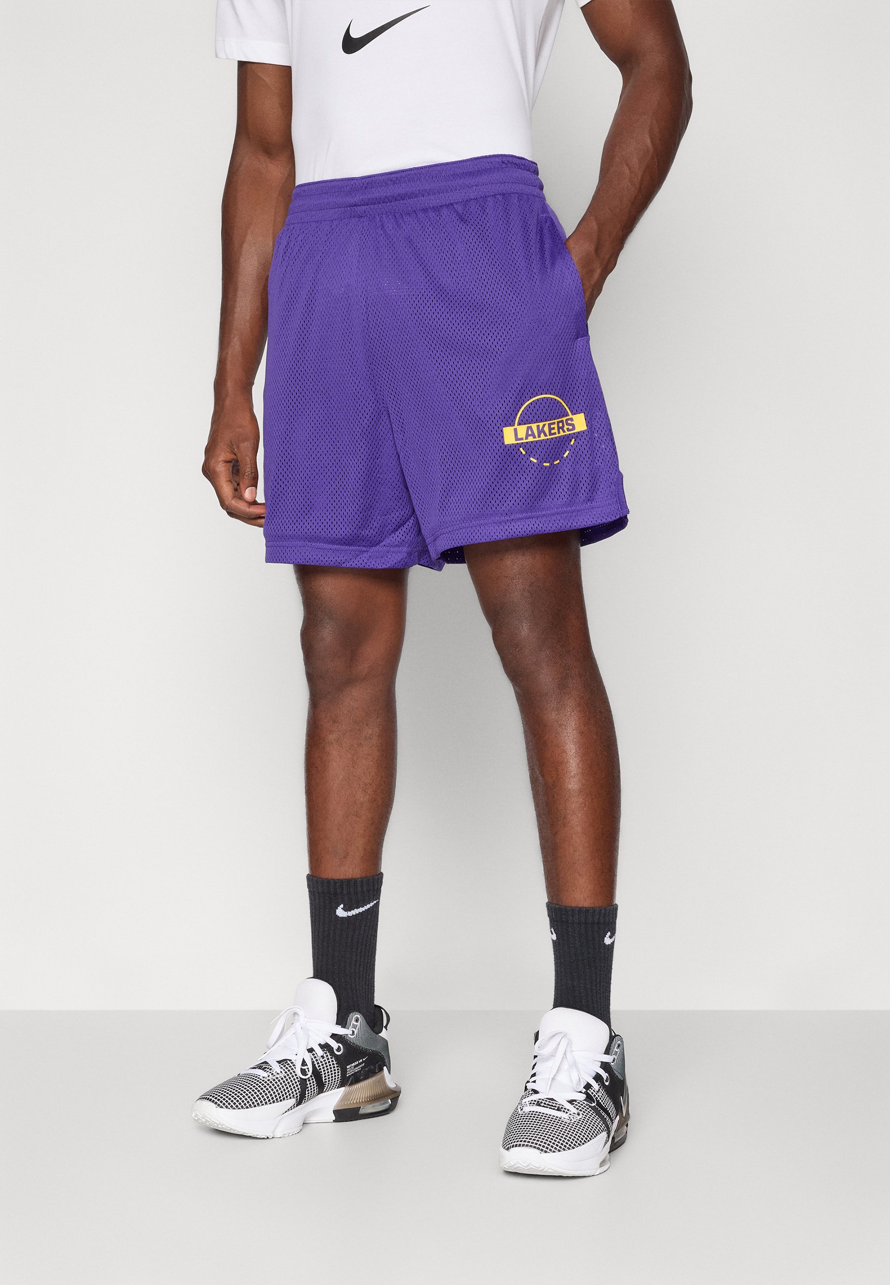 Nike Performance LOS ANGELES LAKERS SHORTS - Clubkleding - veldpaars/geel