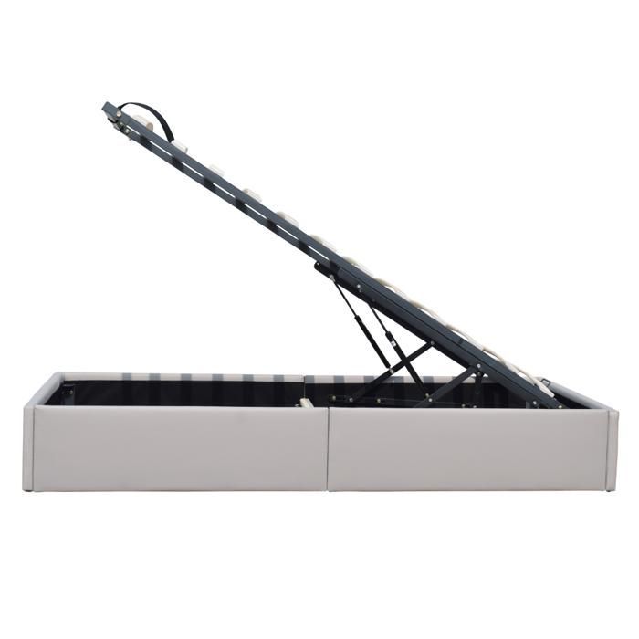 Lit Coffre - NUIT D'OR - 90x190 cm - 12 Lattes - PVC Simili - 1 Place