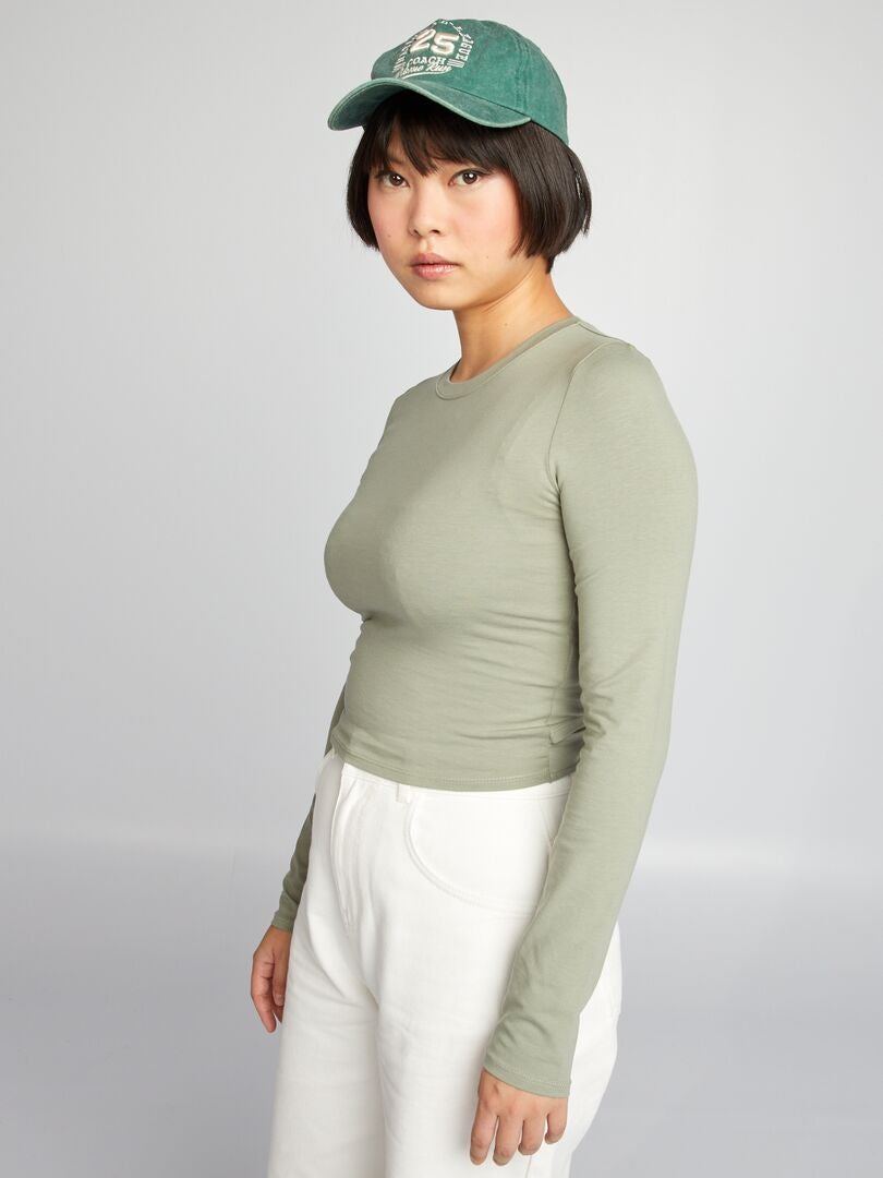 Camiseta cropped - VERDE