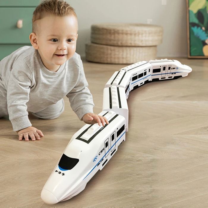 High-Speed Electric Train - 2 Locomotives - 3 Wagons - Educational Toy - Tiducel®