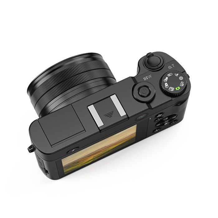 Câmera digital INF 4K com duas lentes, cartão de memória de 32 GB (DC218)