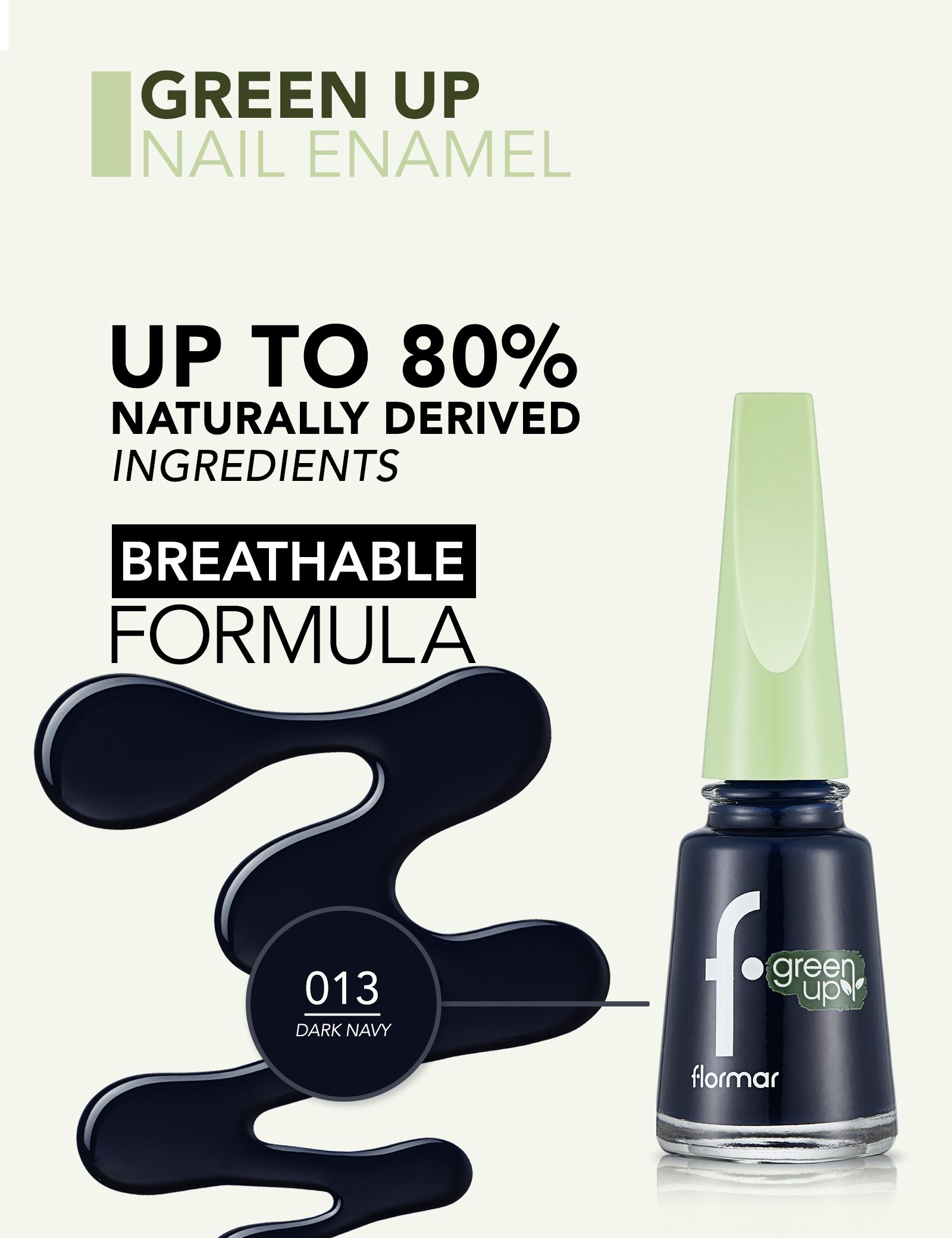 „Green Up Nail Enamel“ nagų lakas Nagų lakai