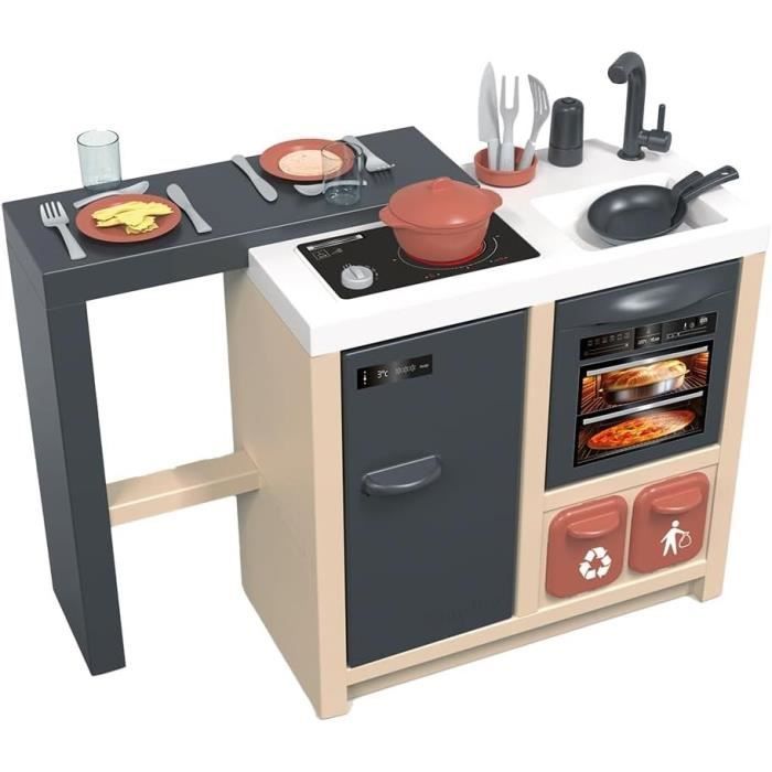 SMOBY - Cucina a isola - Design moderno - Superficie di gioco a 360° - Funzioni tradizionali - 23 accessori - Età 3+
