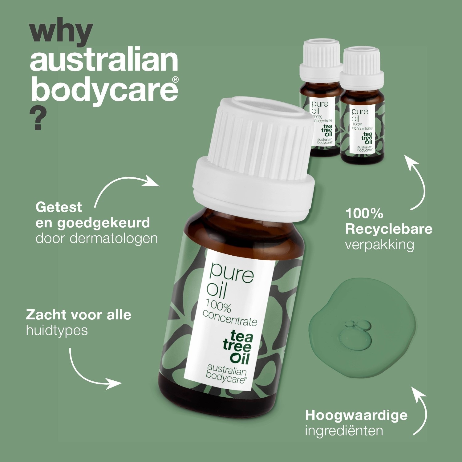 Ulje za tijelo s okusom čajevca Australian Bodycare 3x30ml - 1 komad