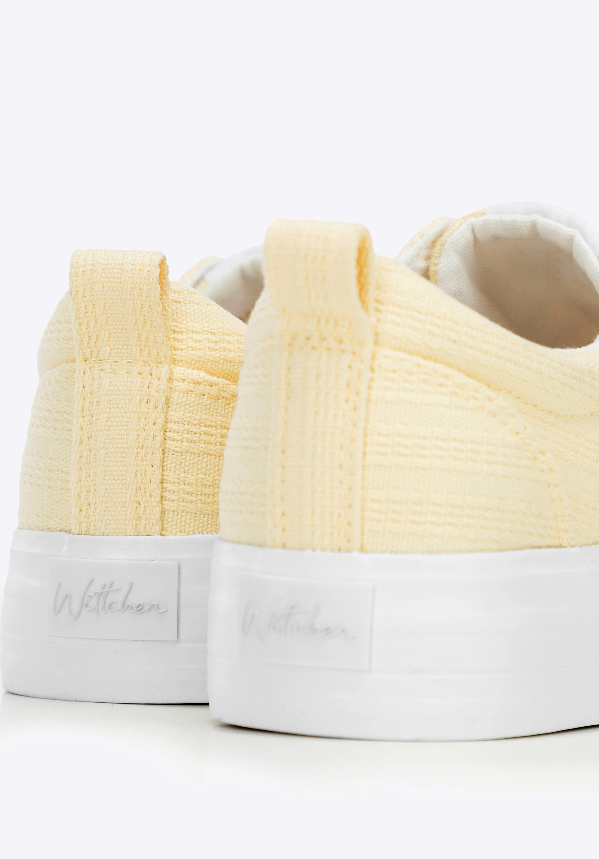 Damskie sneakersy na platformie żółte