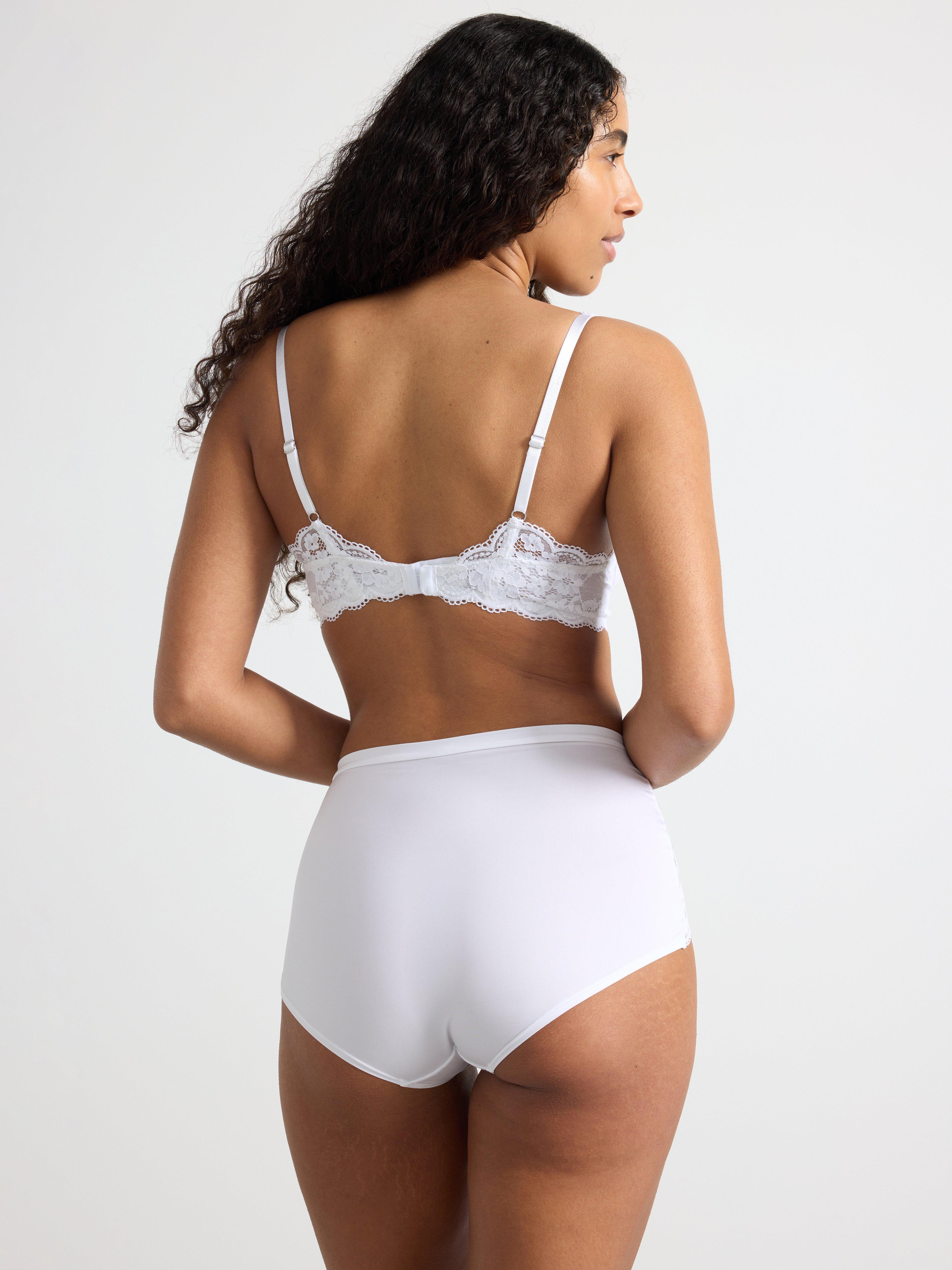 Malva push-up-bh i spikertopp hvit