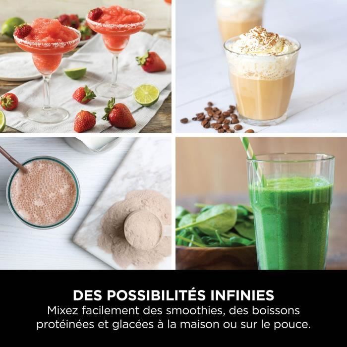 Ninja Blast draagbare blender - BC151EUPR - 530 ml kom - 2 uur batterijduur - Draadloos - BPA-vrij - Paars