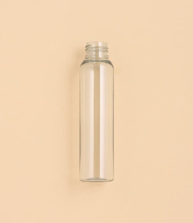 Flacon RPET sans bouchage 100 ml 24/410 Transparent