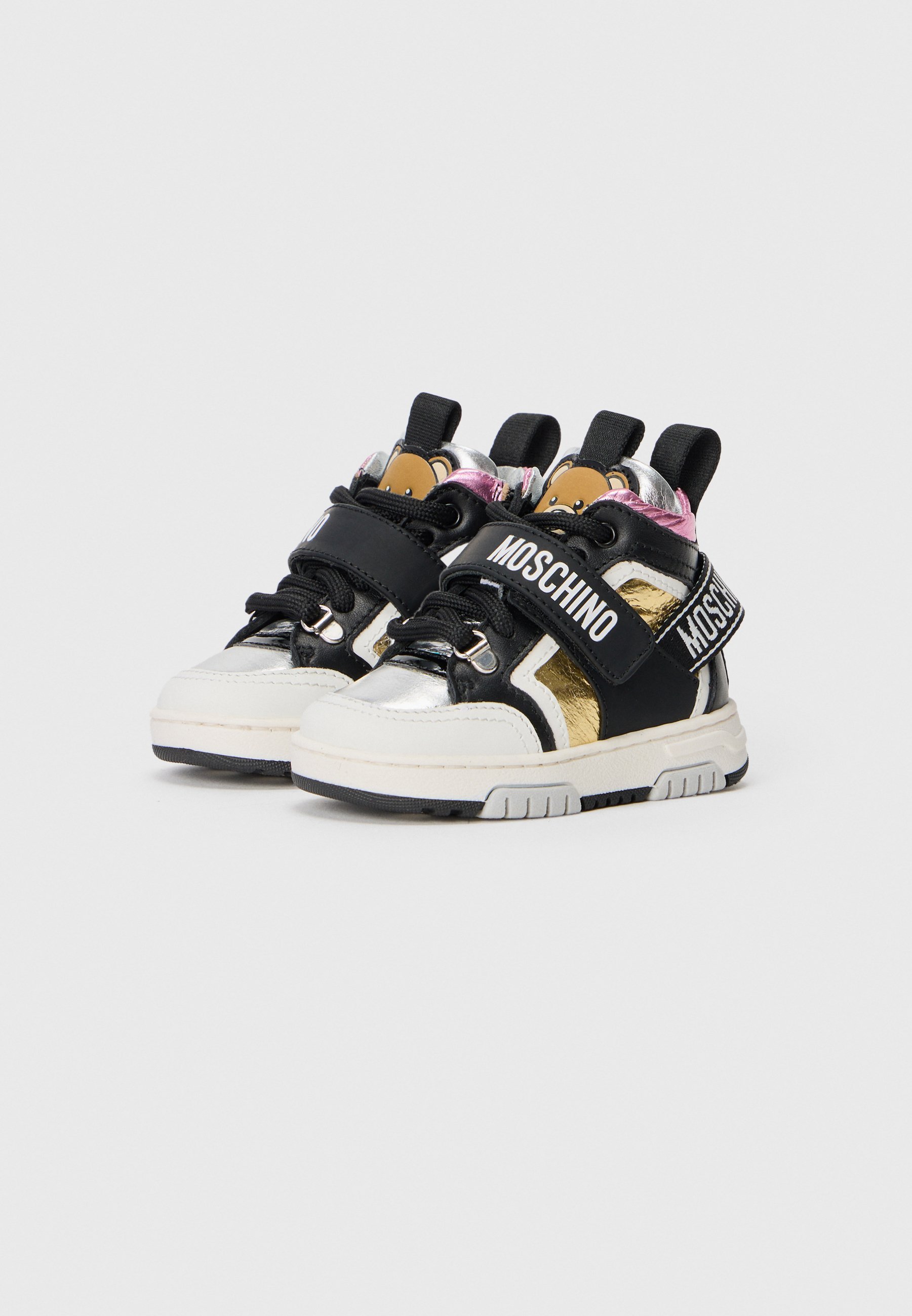 MOSCHINO UNISEX - Hoge sneakers - zwart/goudkleurig/wit/zilverkleurig/roze