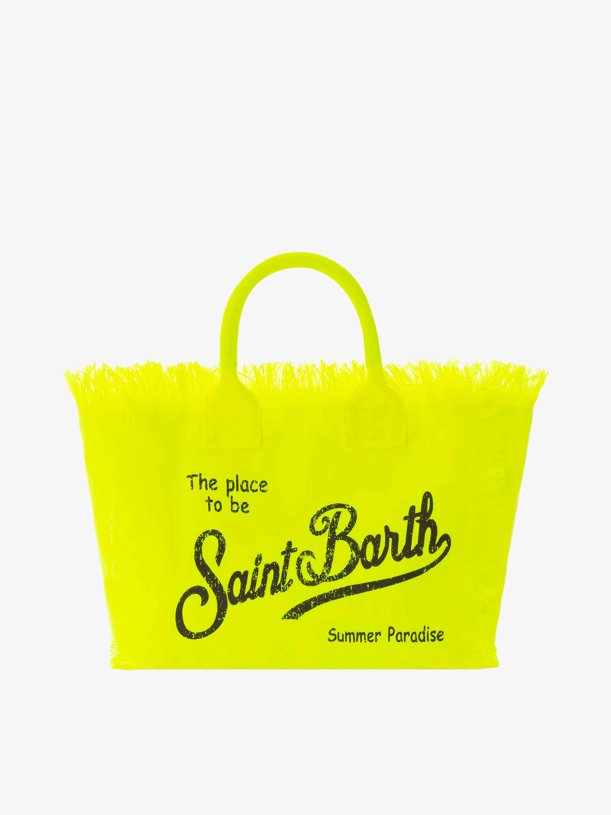 Colette tas van fluorescerend geel katoenen canvas
