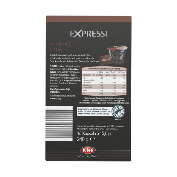 Cocoa Classic-kapslar, 6 x 240 g