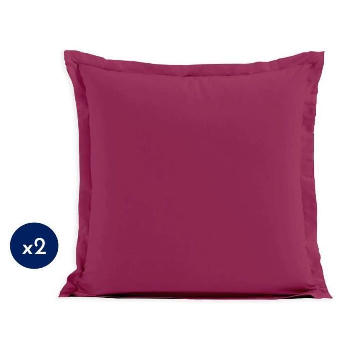 Juego de 2 fundas de almohada - LOVELY HOME - LH71604 - 63 x 63 cm - Fucsia