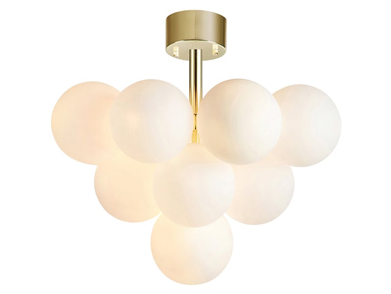 Lampa sufitowa Merlot 13-punktowa biało-złota