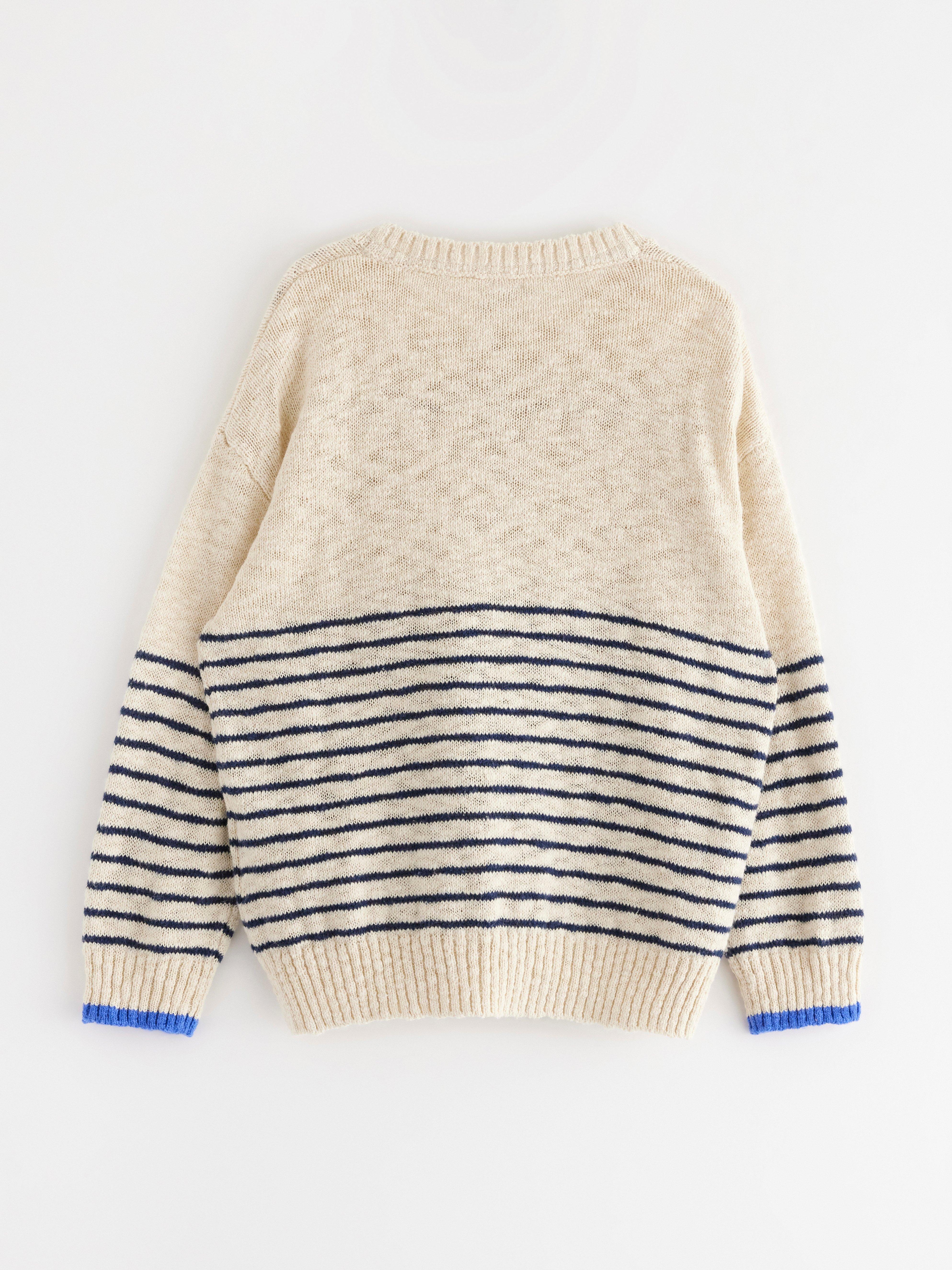 Strikket genser Lys beige