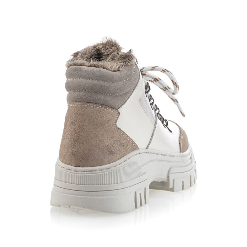 Beige Damenstiefel / Stiefeletten