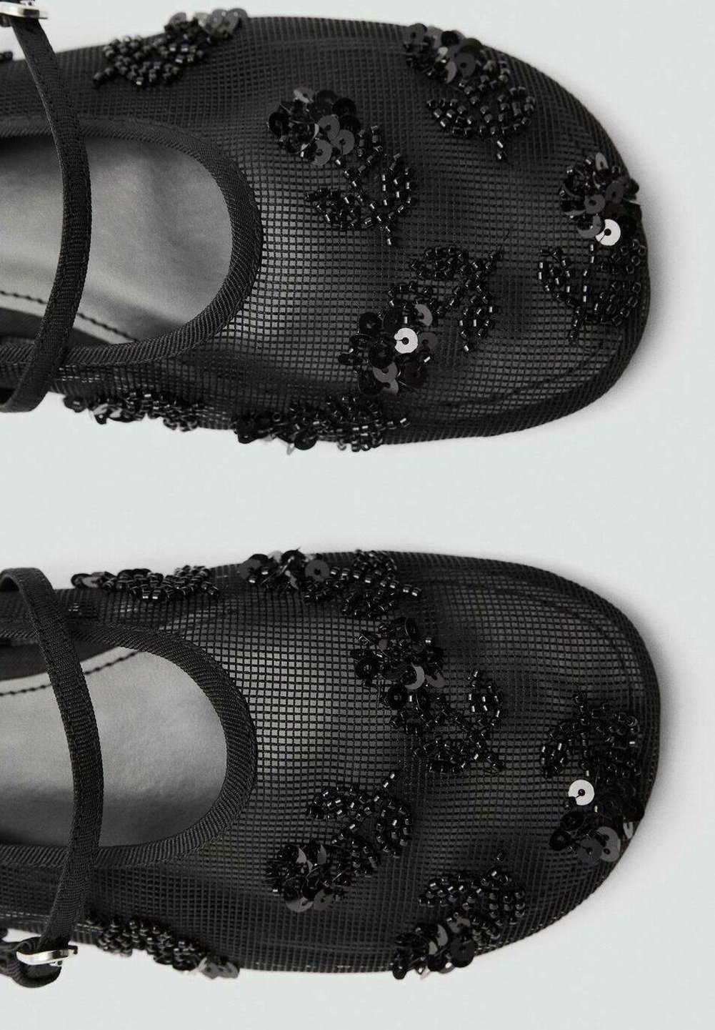 Ballerines Mango à bride cheville - noires