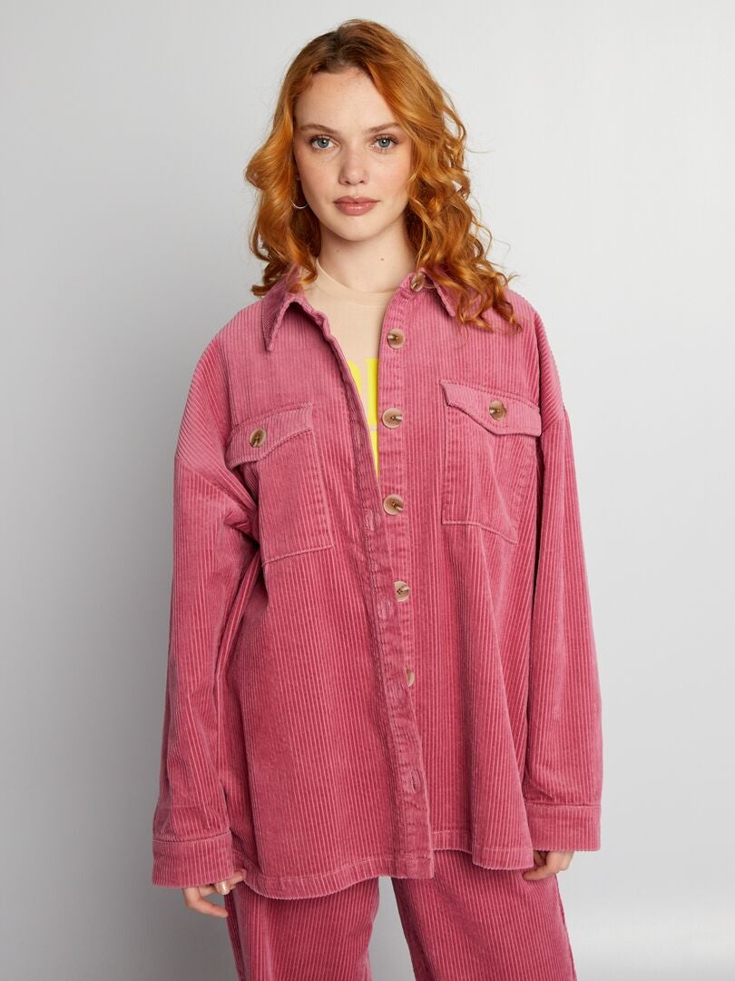 Sobrecamisa de terciopelo - ROSA