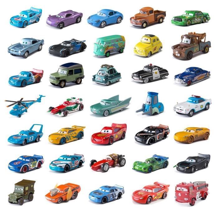 Pixar Cars 3 colored car material for children, toys including Flash McQueen, Jackson Storm, The King Mater, mod