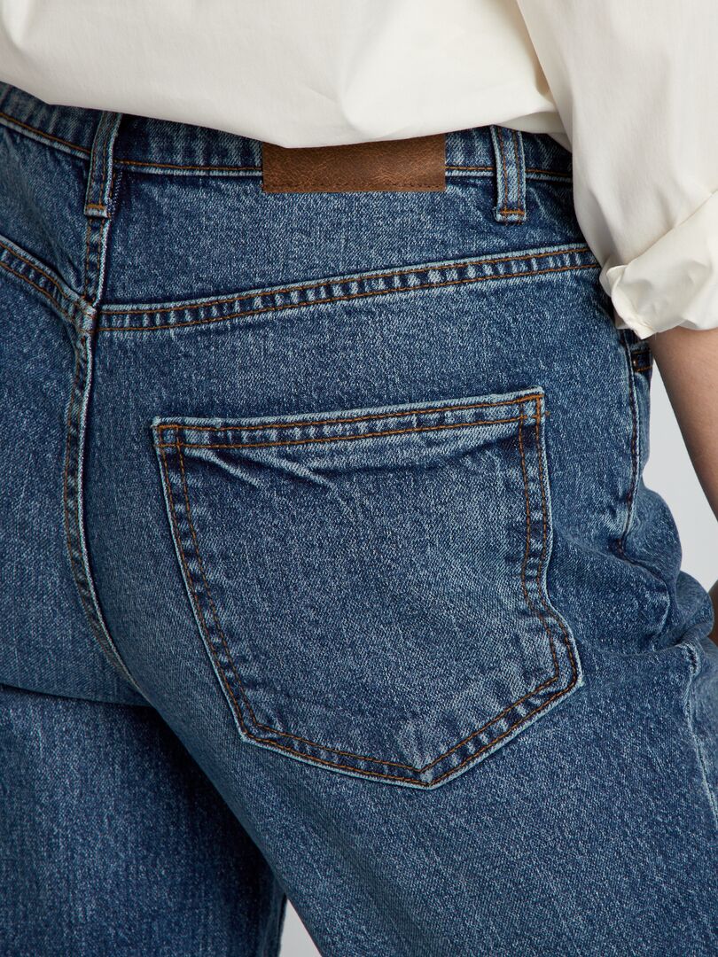 Calça jeans flare de cintura alta - AZUL